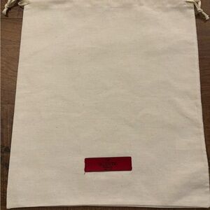 Valentino Cream Dust Bag with Red Logo